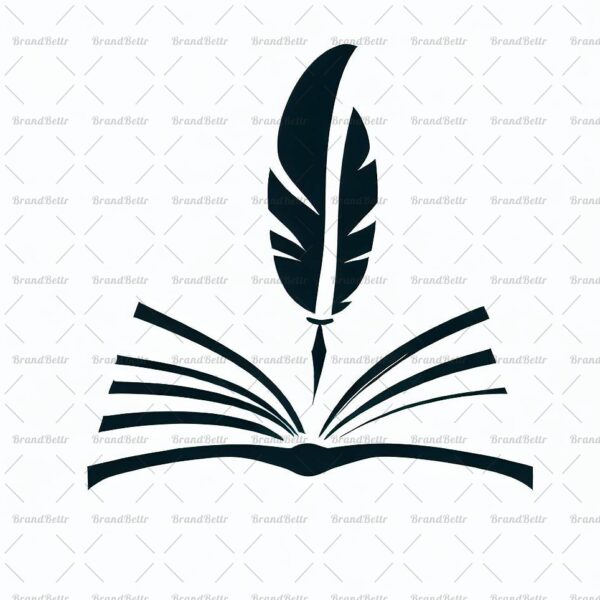 Offenes Buch und Feder
